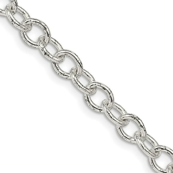 Auriga 925 Sterling Silver 5.75 mm Oval Cable Chain Necklace for Women 16"