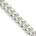thumbnail image 1 of Auriga Fine Jewelry 925 Sterling Silver 5 mm Domed w/ Side Diamond-cut Curb Chain Necklace for Women 26", 1 of 7