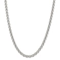 thumbnail image 1 of Auriga Fine Jewelry 925 Sterling Silver 6.5 mm Semi-solid Rolo Chain Necklace for Women 20", 1 of 6