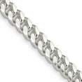 thumbnail image 1 of Auriga Fine Jewelry 925 Sterling Silver 6 mm Domed w/ Side Diamond-cut Curb Chain Necklace for Men 24", 1 of 6