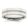 thumbnail image 1 of Auriga Fine Jewelry 925 Sterling Silver 6mm Polished Wedding Band Ring Size 10 for Men, 1 of 6