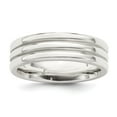 thumbnail image 1 of Auriga Fine Jewelry 925 Sterling Silver 6mm Polished Wedding Band Ring Size 11.5 for Men, 1 of 6