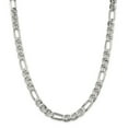 thumbnail image 1 of Auriga Fine Jewelry 925 Sterling Silver 7.75 mm Figaro Anchor Chain Necklace for Men 24", 1 of 6