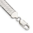 thumbnail image 1 of Auriga 925 Sterling Silver 8.75mm Magic Herringbone Chain Bracelet 8inch for Women, 1 of 6