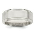 thumbnail image 1 of Auriga Fine Jewelry 925 Sterling Silver 8mm Brushed Wedding Band Ring Size 11.5 for Men, 1 of 6