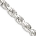 thumbnail image 1 of Auriga 925 Sterling Silver 9.5 mm Diamond-cut Rope Chain Necklace for Mens 22", 1 of 7