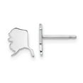 thumbnail image 1 of Auriga 925 Sterling Silver Alaska State Push back Stud Earrings for Women, 1 of 3