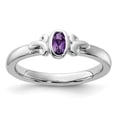 thumbnail image 1 of Auriga Fine Jewelry 925 Sterling Silver Amethyst Ring for Women Size- 6, 1 of 6