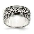 thumbnail image 1 of Auriga 925 Sterling Silver Antiqued Band for Women Size- 9, 1 of 6