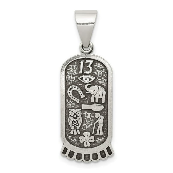Auriga 925 Sterling Silver Antiqued Good Luck Icon Pendant for Women