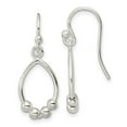 thumbnail image 1 of Auriga Fine Jewelry 925 Sterling Silver Beaded Teardrop Dangle Earrings for Women (L-27.8mm, W- 10.15mm), 1 of 4