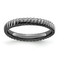 thumbnail image 1 of Auriga Fine Jewelry 925 Sterling Silver Black-plated Ring for Women Size- 6, 1 of 6