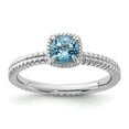 thumbnail image 1 of Auriga Fine Jewelry 925 Sterling Silver Blue Topaz Ring for Women Size 7, 1 of 6