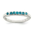 thumbnail image 1 of Auriga Fine Jewelry 925 Sterling Silver Blue Topaz Ring for Women Size 8, 1 of 7