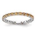 thumbnail image 1 of Auriga 925 Sterling Silver Citrine Stackable Ring for Women Size- 10, 1 of 4