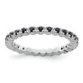 thumbnail image 1 of Auriga Fine Jewelry 925 Sterling Silver Created Sapphire Eternity Ring for Women Size 8, 1 of 6
