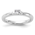 thumbnail image 1 of Auriga Fine Jewelry 925 Sterling Silver Created White Sapphire Ring for Women Size 8, 1 of 6