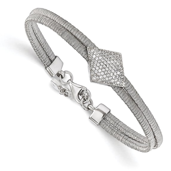 Auriga 925 Sterling Silver Cubic Zirconia Bracelet 7inch for Women