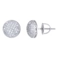 thumbnail image 1 of Auriga 925 Sterling Silver Cubic Zirconia Fashion Stud Earrings for Mens, 1 of 3
