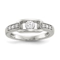 thumbnail image 1 of Auriga 925 Sterling Silver Cubic Zirconia Ring Size 6 for Women, 1 of 6