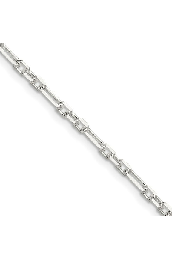 Fine Jewelry 925 Sterling Silver Diamond-cut 3 mm 3 Short Plus 1 Long Cable Link Chain Necklace for Women 16"