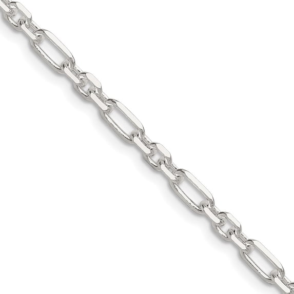 Auriga Fine Jewelry 925 Sterling Silver Diamond-cut 4 mm 3 Short Plus 1 Long Cable Link Chain Necklace for Women 16"