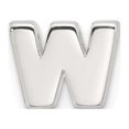 thumbnail image 1 of Auriga Fine Jewelry 925 Sterling Silver E-coated Letter W Slide Charm Pendant for Women (L- 7.19mm), 1 of 6