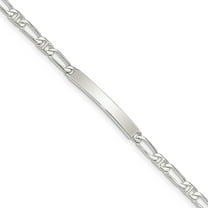Auriga 925 Sterling Silver Engraveable Anchor Link Id Bracelet 7inch for Women