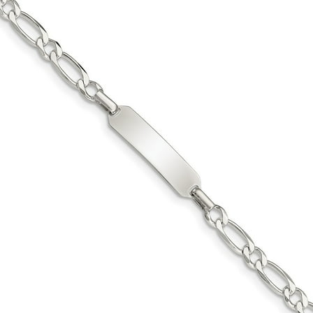Auriga Fine Jewelry 925 Sterling Silver Engraveable Id Bracelet 5.5inch for Women