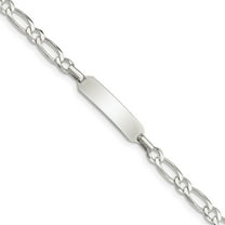 Auriga Fine Jewelry 925 Sterling Silver Engraveable Id Bracelet 5.5inch for Women