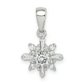 thumbnail image 1 of Auriga Fine Jewelry 925 Sterling Silver Fancy Cubic Zirconia Pendant for Women (L - 11.73mm, W - 11.76mm), 1 of 6