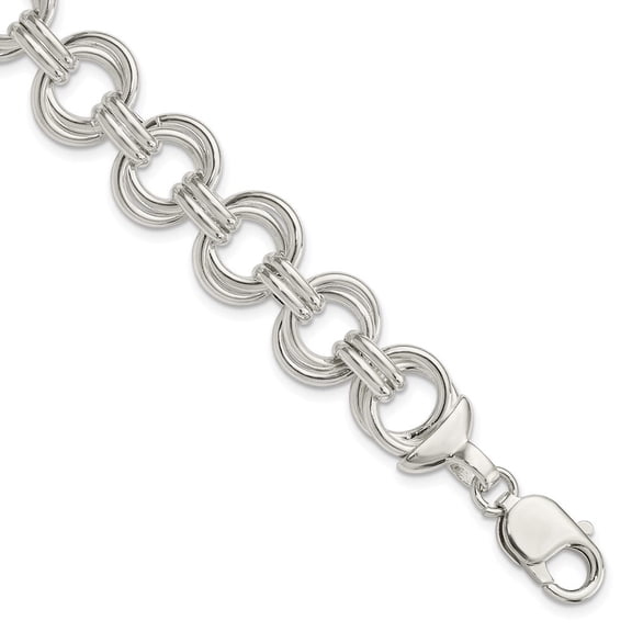Auriga 925 Sterling Silver Fancy Link Bracelet 7.5 inch for Women
