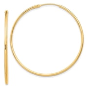 Auriga Fine Jewelry 925 Sterling Silver Flash Gold-plated Hoop Earrings for Women L-40mm, W-40mm