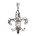 thumbnail image 1 of Auriga Fine Jewelry 925 Sterling Silver Fleur De Lis Charm Pendant for Women (L- 30mm, W- 20mm), 1 of 6