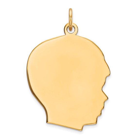 Auriga 925 Sterling Silver GP Polished Disc Charm for Women (L-31mm, W-20mm)