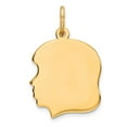 thumbnail image 1 of Auriga 925 Sterling Silver GP Engravable Polished Disc Charm for Women (L-21mm, W-13mm), 1 of 6
