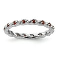 thumbnail image 1 of Auriga Fine Jewelry 925 Sterling Silver Garnet Ring for Women Size 8, 1 of 6