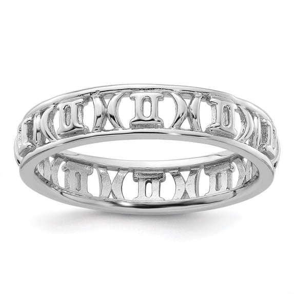 Auriga Fine Jewelry 925 Sterling Silver Gemini Zodiac Ring for Women Size- 10