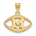 thumbnail image 1 of Auriga 925 Sterling Silver Gold-plated Letter M Football Pendant for Women (L-20 mm, W-20 mm), 1 of 3