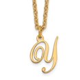 thumbnail image 1 of Auriga Fine Jewelry 925 Sterling Silver Gold-plated Letter Y Initial Necklace for Women, 1 of 5