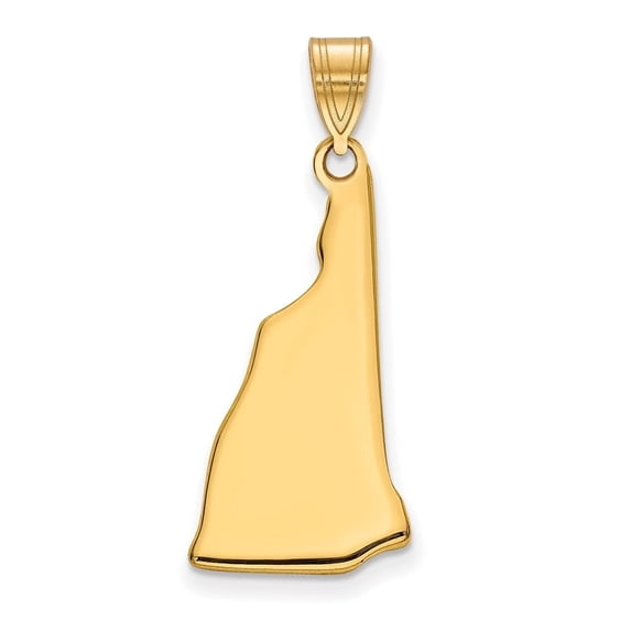 Auriga 925 Sterling Silver/Gold-plated New Hampshire State Pendant for Women