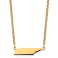 thumbnail image 1 of Auriga Fine Jewelry 925 Sterling Silver Gold-plated Tennessee State Necklace for Women, 1 of 5
