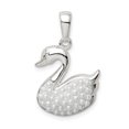 thumbnail image 1 of Auriga 925 Sterling Silver Imitation Pearl Swan Pendant for Women(L- 16.95mm, W- 16.47mm), 1 of 6