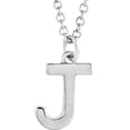 thumbnail image 1 of Auriga Fine Jewelry 925 Sterling Silver Initial J Dangle 16" Necklace for Women, 1 of 5