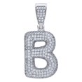 thumbnail image 1 of Auriga Fine Jewelry 925 Sterling Silver Initial Letter B Charm Pendant for Women, 1 of 4