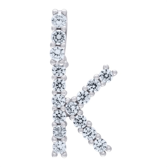 Auriga 925 Sterling Silver Initial Letter K Charm Pendant for Women