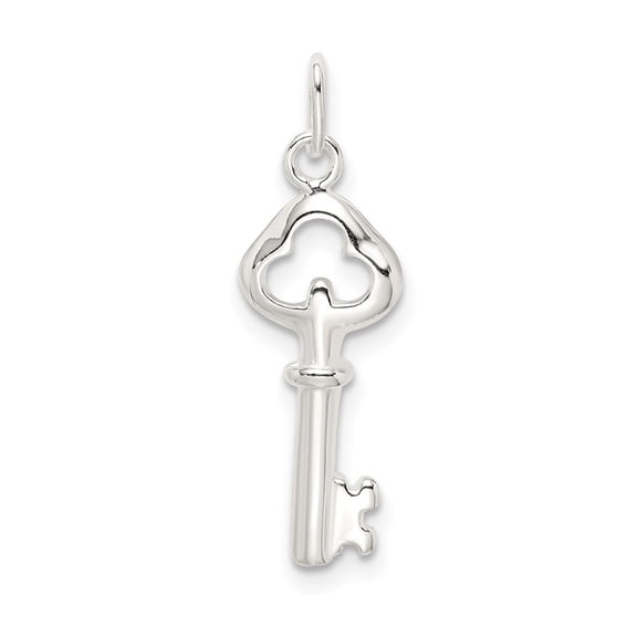 Auriga Fine Jewelry 925 Sterling Silver Key Charm Pendant for Women (L-25mm, W-10mm)