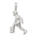 thumbnail image 1 of Auriga Fine Jewelry 925 Sterling Silver Lady Bowler Charm Pendant for Women (L-25mm, W-14mm), 1 of 6