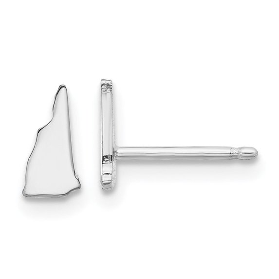 Auriga Fine Jewelry 925 Sterling Silver New Hampshire State Push back Stud Earrings for Women