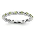 thumbnail image 1 of Auriga 925 Sterling Silver Peridot Ring for Women Size- 7, 1 of 6